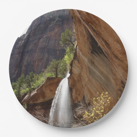 Emerald Pool Falls III von Zion National Park Pappteller (Vorderseite)