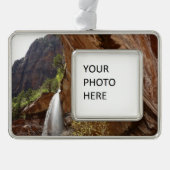 Emerald Pool Falls III von Zion National Park Rahmen-Ornament Silber (Vorderseite)