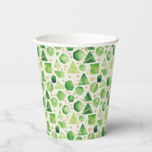 Emerald Prism Mosaic Pappbecher (Rückseite)