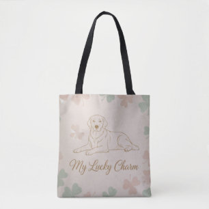 Emerald Pup Moderne Geometrische Golden Retriever  Tasche