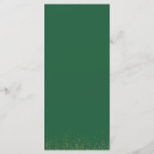 Emerald Quinceañera Imitats Foil Menükarte (Rückseite)