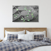 Emerald Rain Drops Leinwanddruck (Insitu (Schlafzimmer))