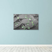 Emerald Rain Drops Leinwanddruck (Insitu (Holzboden))