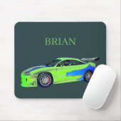 Emerald Roadrunner of the Verdant Horizon Mousepad (Mit Mouse)