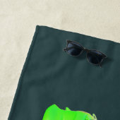 Emerald Roadrunner of the Verdant Horizon Strandtuch (Beispiel)