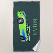 Emerald Roadrunner of the Verdant Horizon Strandtuch (Vorderseite)