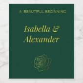 Emerald Romance Weinetiketten Weinetikett (Einzelnes Label)