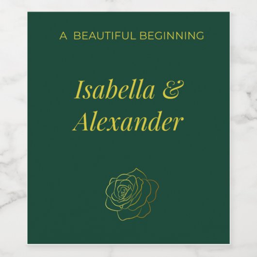 Emerald Romance wine labels Weinetikett (Einzelnes Label)