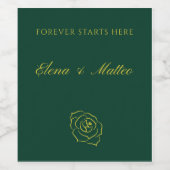 Emerald Romance wine labels Weinetikett (Einzelnes Label)