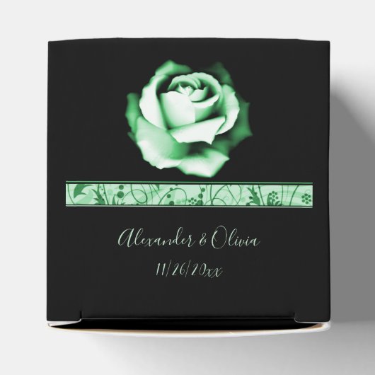 Emerald Rose Gastgeschenk Hochzeit Geschenkschachtel (Oben)
