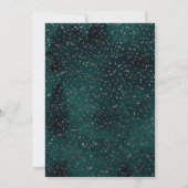 Emerald Rose Gold Confetti Foto Wedding Save The Date (Rückseite)