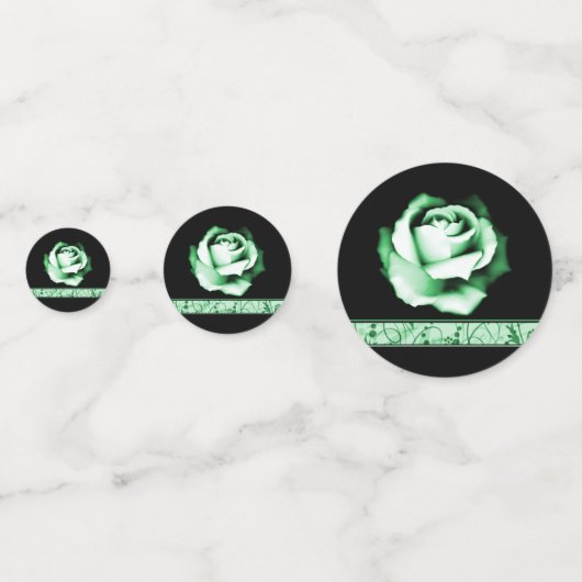 Emerald Rose Polterabend Table Confetti Konfetti (Rückseiten)