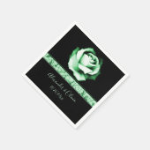 Emerald Rose Wedding Napkins Serviette (Ecke)