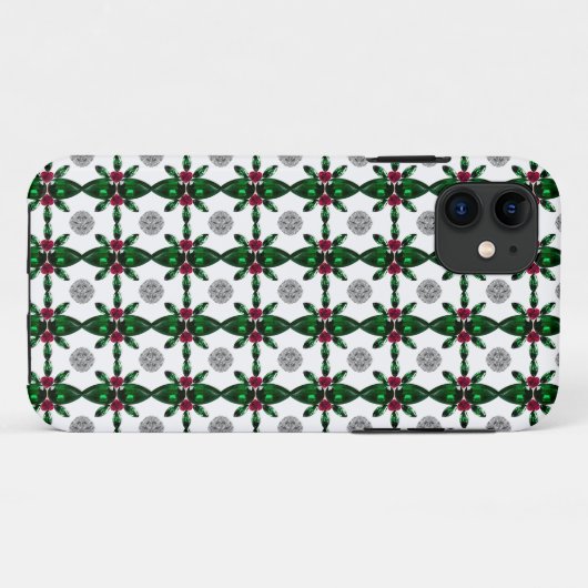 Emerald Ruby Diamond Gemstone Art Red Green Case-Mate iPhone Hülle (Rückseite (Horizontal))