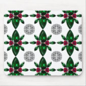 Emerald Ruby Diamond Gemstone Art Red Green Mousepad (Vorne)