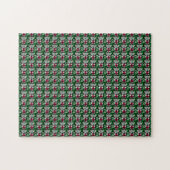 Emerald Ruby Diamond Gemstone Art Red Green Puzzle (Horizontal)