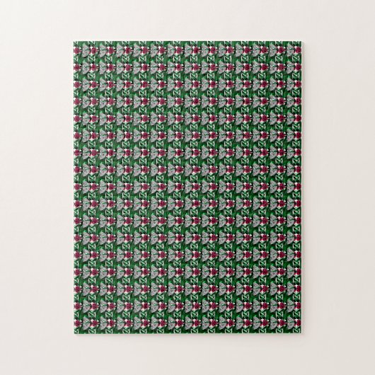 Emerald Ruby Diamond Gemstone Art Red Green Puzzle (Vertikal)
