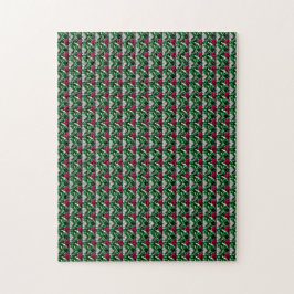 Emerald Ruby Diamond Gemstone Art Red Green Puzzle