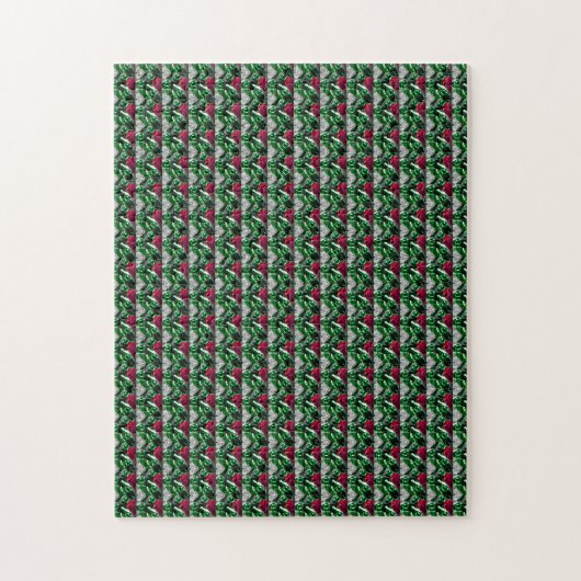 Emerald Ruby Diamond Gemstone Art Red Green Puzzle (Vertikal)