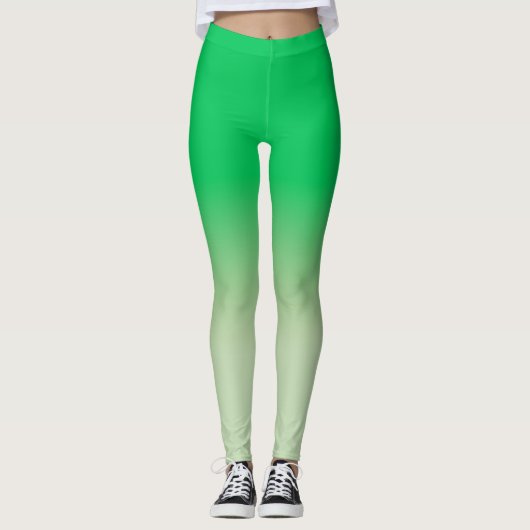 Emerald Sage Green Ombre Leggings (Vorderseite)