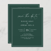 Emerald Save the Date (Vorne/Hinten)