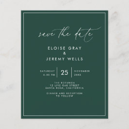Emerald Save the Date Postcard