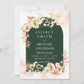 Emerald Season Coral Green Floral Wedding (Vorderseite)