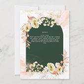 Emerald Season Coral Green Floral Wedding (Rückseite)