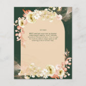 Emerald Season Coral Green Floral Wedding (Rückseite)