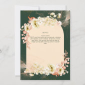 Emerald Season Coral Green Floral Wedding (Rückseite)
