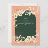 Emerald Season Coral Green Floral Wedding (Rückseite)