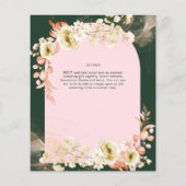 Emerald Season PINK Green Floral Wedites (Rückseite)