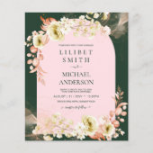 Emerald Season PINK Green Floral Wedites (Vorderseite)