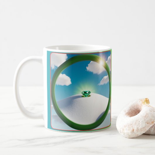 Emerald Serenity Tasse (Mit Donut)