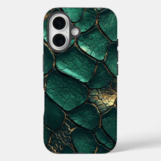 Emerald Serpent Snakeskin Phone Case (Rückseite)