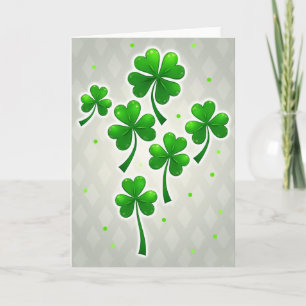 Emerald Shamrocks Kunstkarte Karte