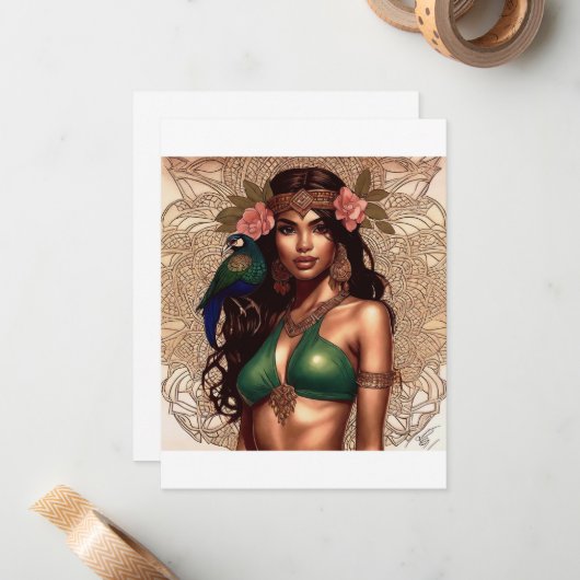 Emerald Shimmer Mitteilungskarte (Vorderseite/Rückseite Beispiel)