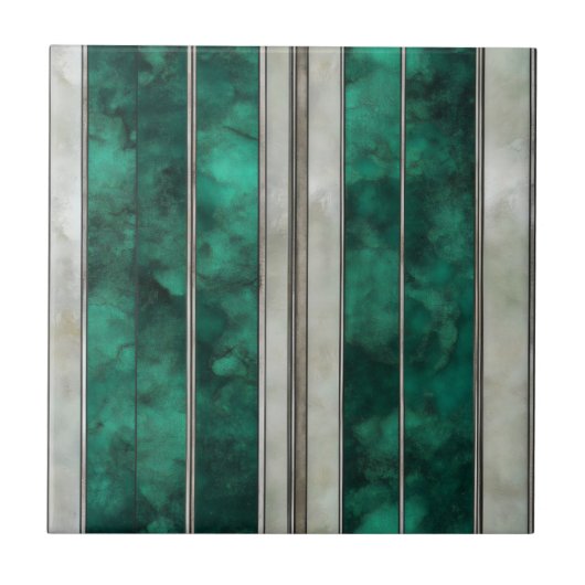 Emerald Silver Line Muster Fliese (Vorderseite)