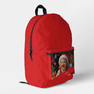 Emerald Simple Niedliche Weihnachtsmann Mädchen Bedruckter Rucksack