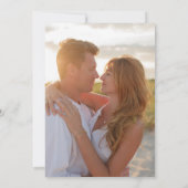 Emerald Simple Wedding Script Modernes Foto Rette Save The Date (Rückseite)