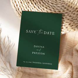 Emerald Simple Wedding Script Modernes Foto Rette  Save The Date