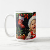 Emerald Smiple Cute Weihnachtsmann Kaffeetasse (Links)