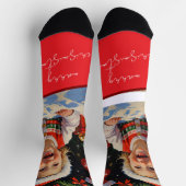 Emerald Smiple Cute Weihnachtsmann Socken (Oben)