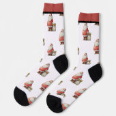 Emerald Smiple Süßer Weihnachtsmann Socken (Linkes Detail)