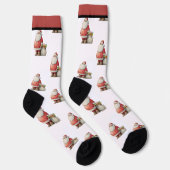 Emerald Smiple Süßer Weihnachtsmann Socken (Rechts)
