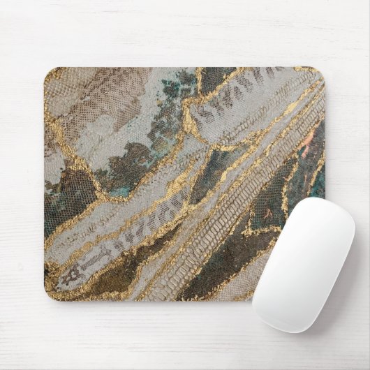 Emerald Snake Skin Mousepad Office Computer (Mit Mouse)