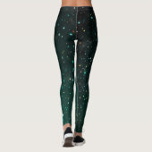 Emerald Sparkle Galaxy Leggings (Rückseite)