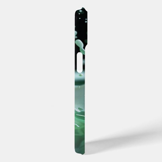 Emerald Splash Dynamics iPhone Case (Rückseite / Rechts)