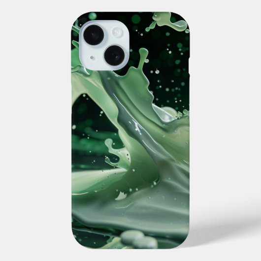 Emerald Splash Dynamics iPhone Case (Rückseite)