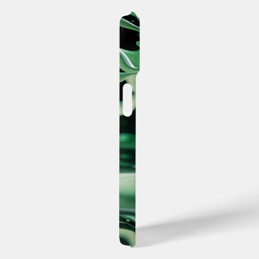 Emerald Splash Dynamics iPhone Case (Rückseite / Rechts)